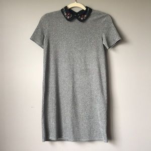 ZARA short sleeved grey mini dress, size S